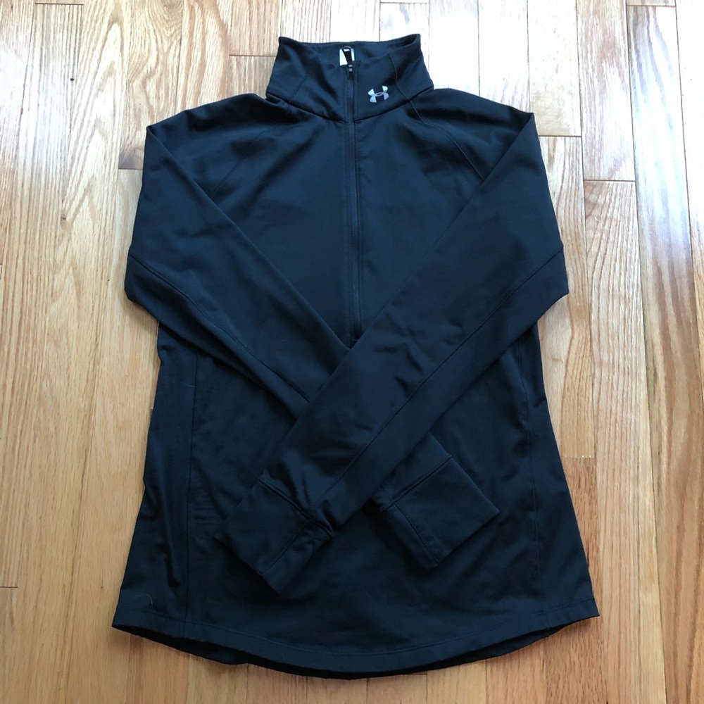 Under Armour Cold Gear Black 1/4 Zip Pullover Md